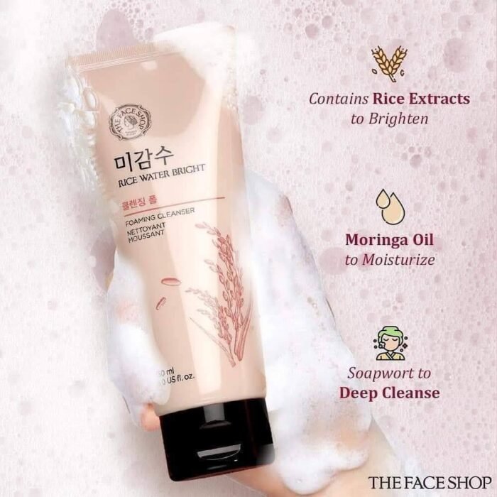 Rice Water Bright Cleansing Foam Face Wash