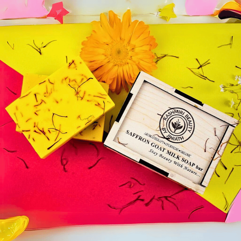 Golden Madina Tulip - Saffron Goat Milk Soap Bar